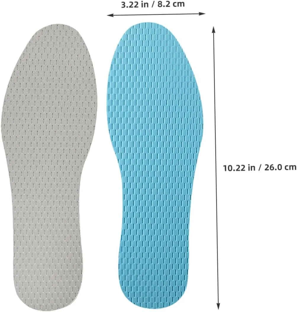 1 Pair Breathable Cuttable Shoe Insoles for Men Women Comfort Liners for Sneakers Boots Durable Supple Design for for Active Lifestyles