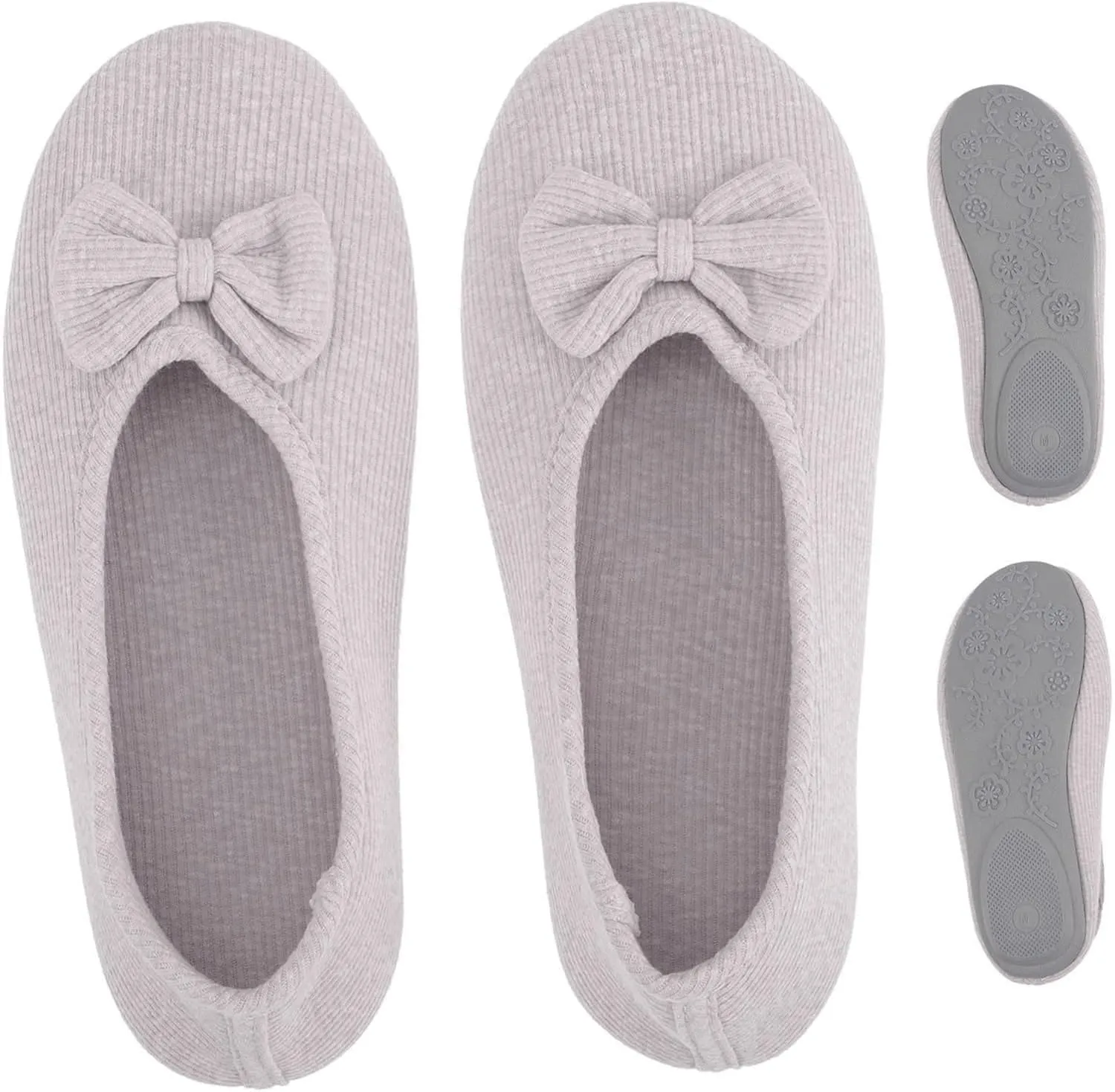 1 Pair Women's Cotton Slippers Anti-skid Breathable Comfortable Indoor Shoes for Home Hotel Bedroom