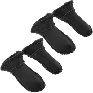 2 Pairs Thin Insole Shoes Warm Liner Black Clogs Liner Winter Removable Warm Plush Replacement Cozy Breathable Faux Fur Snow Boots Liner Slipper 35-36