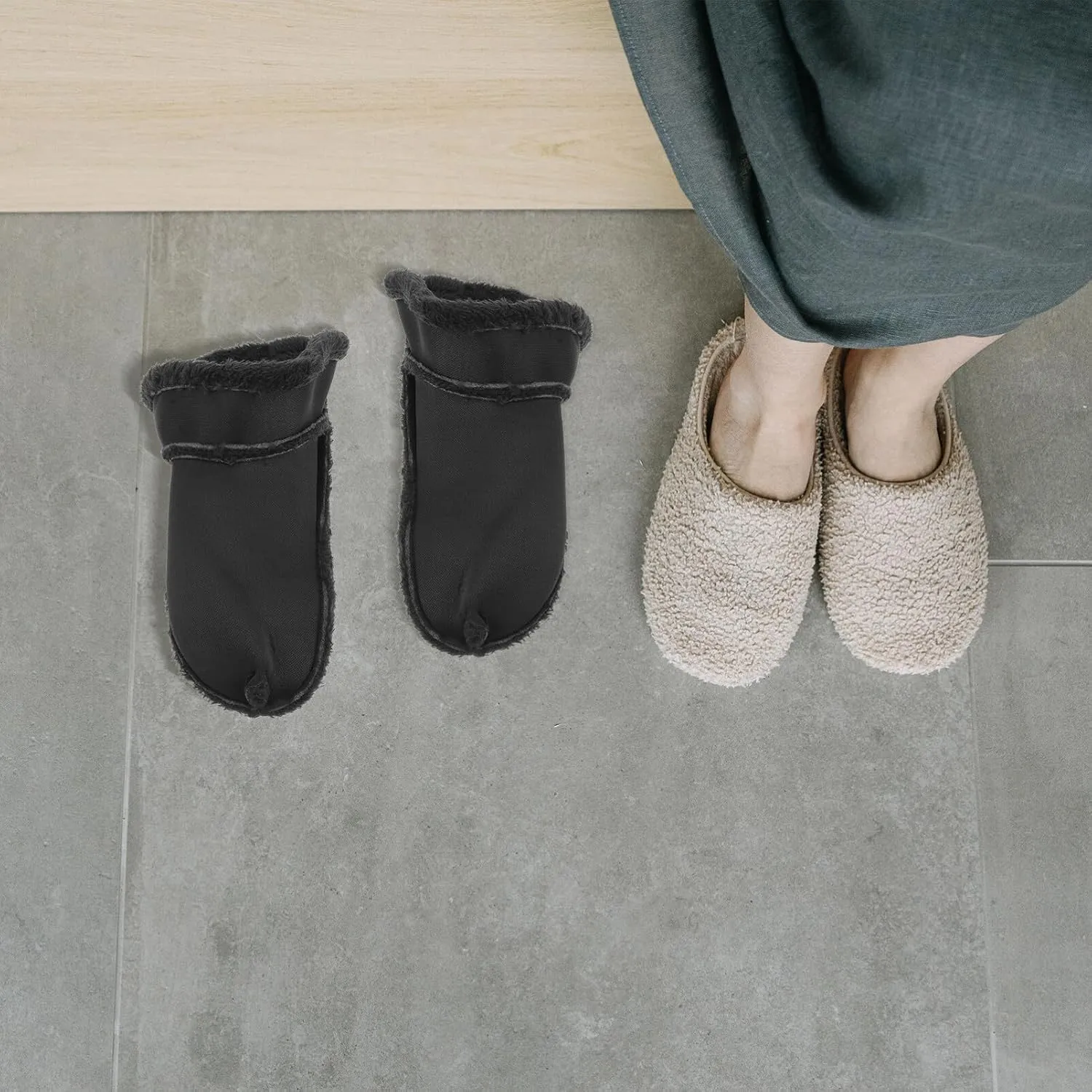 2 Pairs Thin Insole Shoes Warm Liner Black Clogs Liner Winter Removable Warm Plush Replacement Cozy Breathable Faux Fur Snow Boots Liner Slipper 35-36