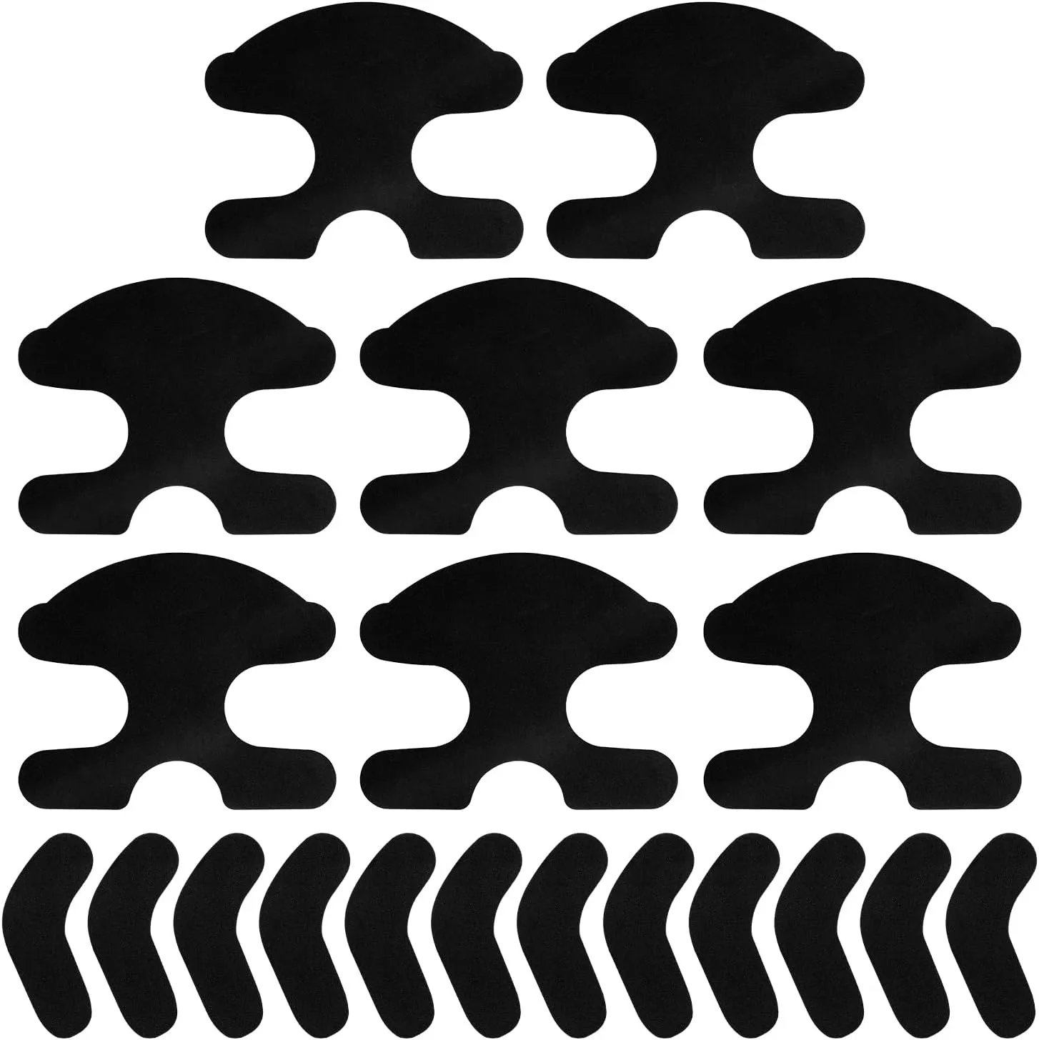 20pcs Ski Snowboard Boots Fitting Pads, EVA Self-Adhesive Snowboard Boots Narrowing Pads Ski Boot Ankle Wrap Pads J Bars Snowboard Boots to Reduce Heel Lift & Ankle Hurt(Black)