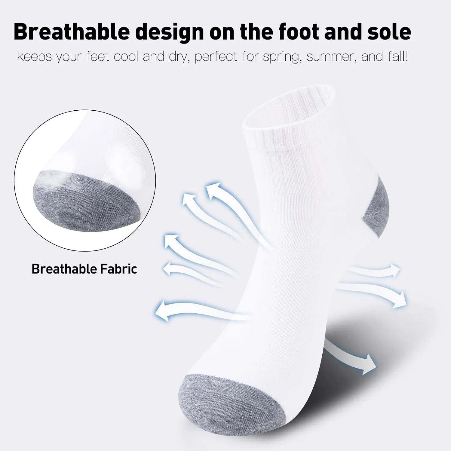30 Pack 4 Styles Men's/Women's Ankle Socks Bulk - Breathable Thin Athletic Casual Socks, Fits Shoe Size 8-12