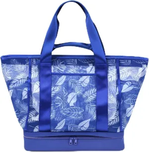 32L Mesh Tote bag, Breathable Beach Handbag with Removable Insulated Compartment