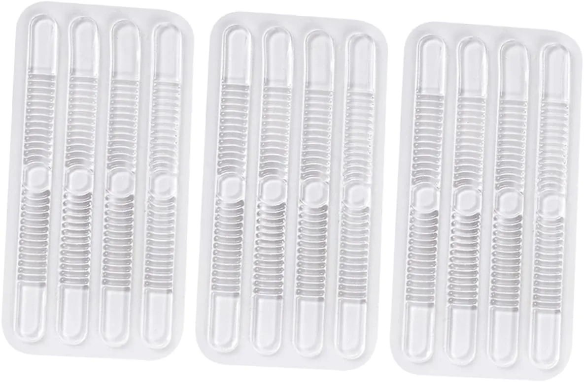 4Sets Sling Shoe Grip Cushions Transparent Heel Pads for High Heels Loose Shoes Durable Gel Material Non Slip Shoe Total