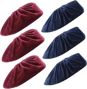 6Pairs Reusable Breathable Shoe Covers for Open Houses Washable Overshoes for Elastic Footwear Protection Fits