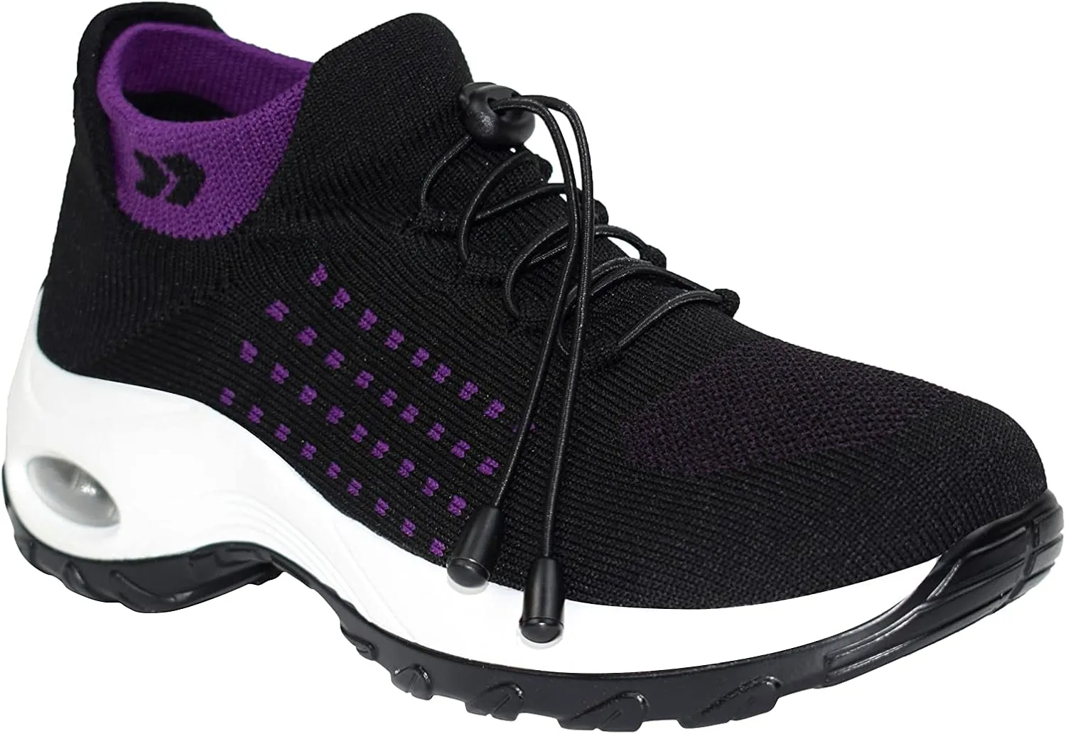 Ad Tec Women's Slip On Sock Sneakers Mesh Upper Walking Shoes | Breathable & Comfortable Air Cushion Casual Wedge Platform Loafers