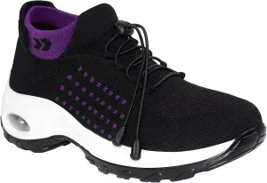 Ad Tec Women's Slip On Sock Sneakers Mesh Upper Walking Shoes | Breathable & Comfortable Air Cushion Casual Wedge Platform Loafers