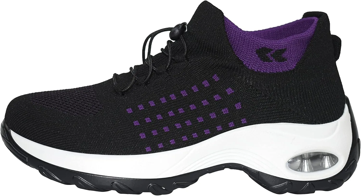 Ad Tec Women's Slip On Sock Sneakers Mesh Upper Walking Shoes | Breathable & Comfortable Air Cushion Casual Wedge Platform Loafers