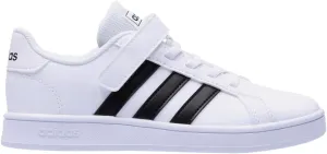 adidas Unisex Grand Court Sneaker, Black/White, 11K M US Little Kid