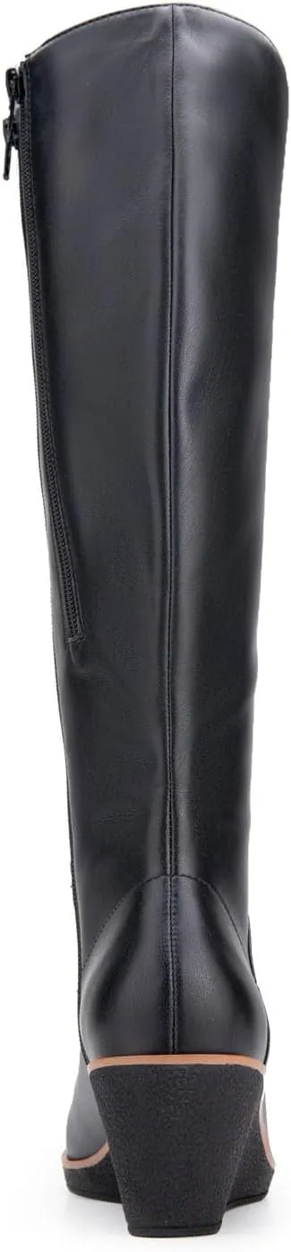 Aerosoles - Women's Binocular Knee High Boot - Knee High Boots with Memory Foam Footbed
