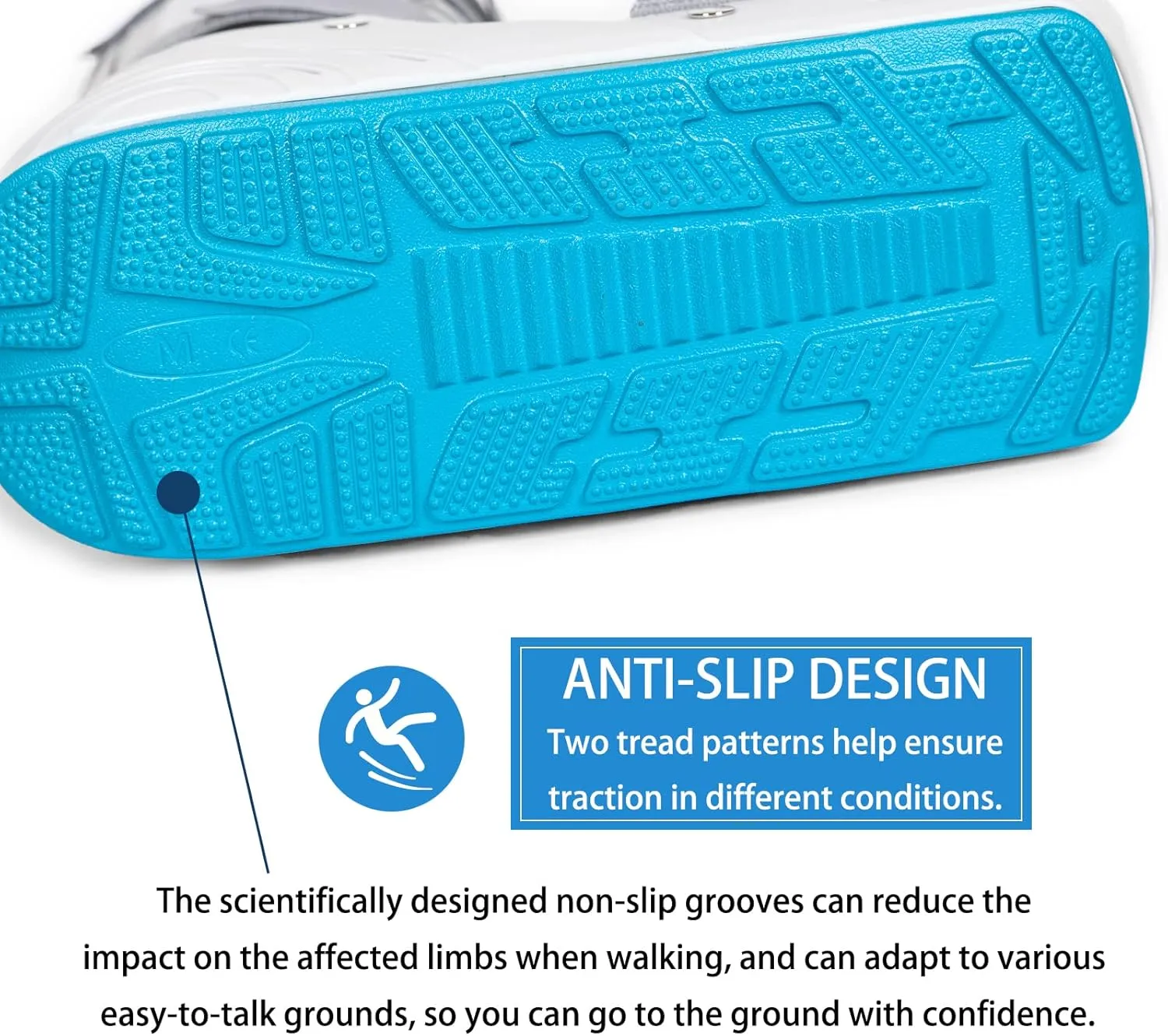 Air Cam Walker Fracture Boot, Medical Inflatable Walking Boot, Orthopaedic boot for Sprained Ankle, Stress Fracture, Broken Foot or Achilles Tendonitis (Manual Inflation, L)