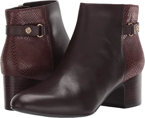 Anne Klein Women's Hilda Ankle Boot, Brown, 7 M US