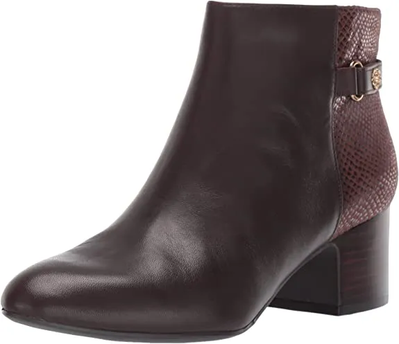 Anne Klein Women's Hilda Ankle Boot, Brown, 7 M US