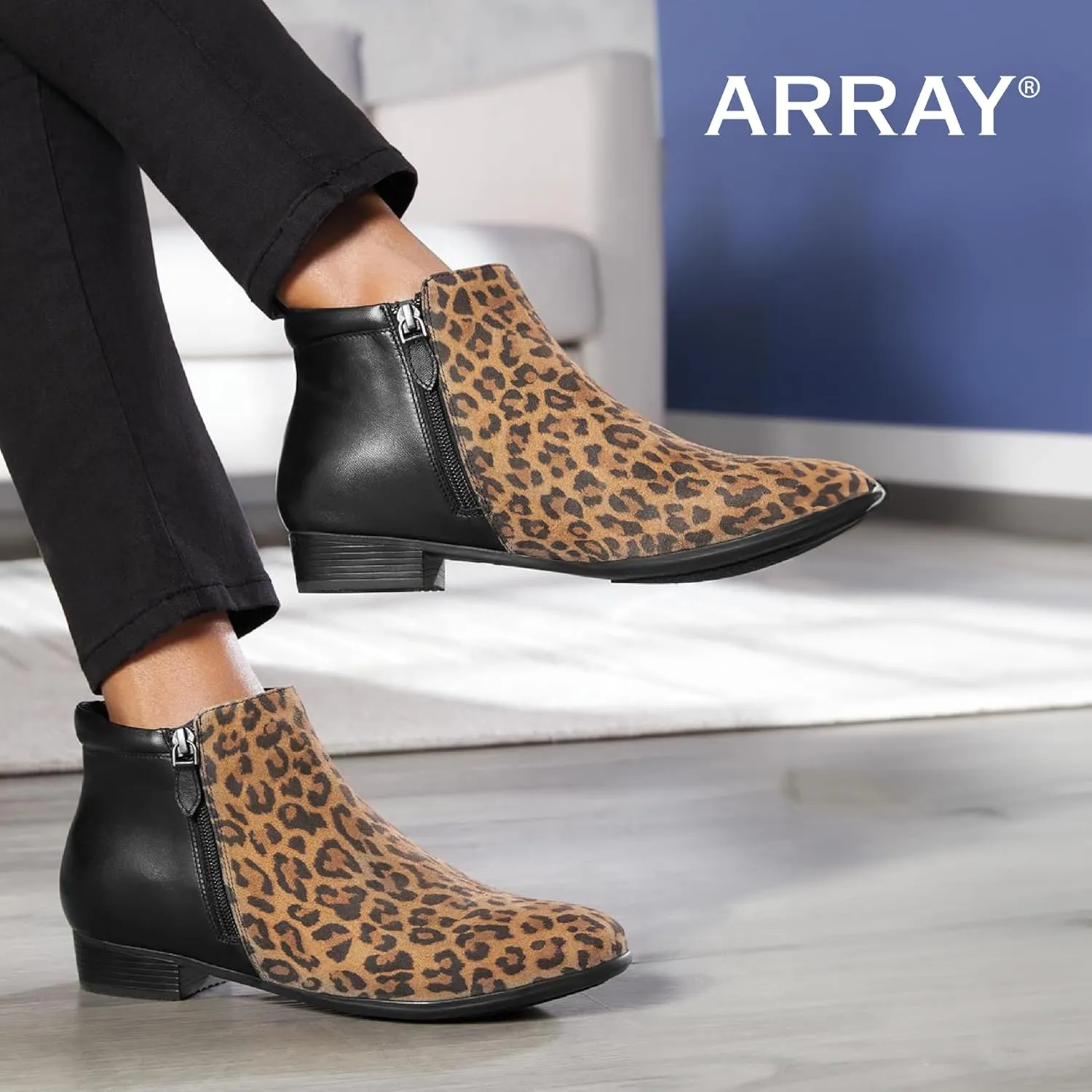 ARRAY Women's Aspen Leather Ankle Boot with Zipper