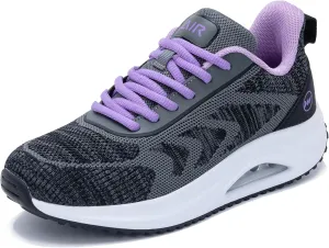 Autper Women Walking Shoes for Plantar Fasciitis Arch Support Orthotic Air Tennis Non Slip Sneakers for Foot and Heel Pain Relief All Day Standing US 5.5-11