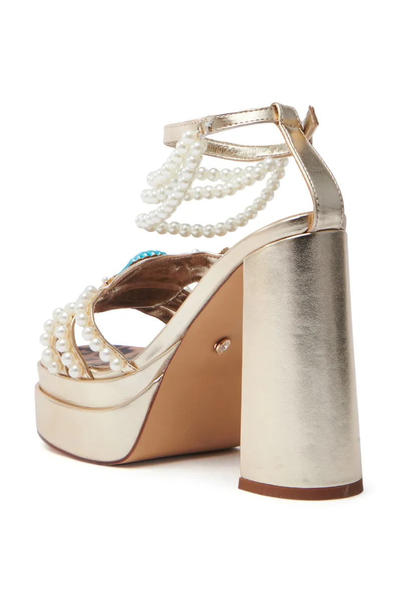 AZALEA WANG ARLETH GOLD SANDAL