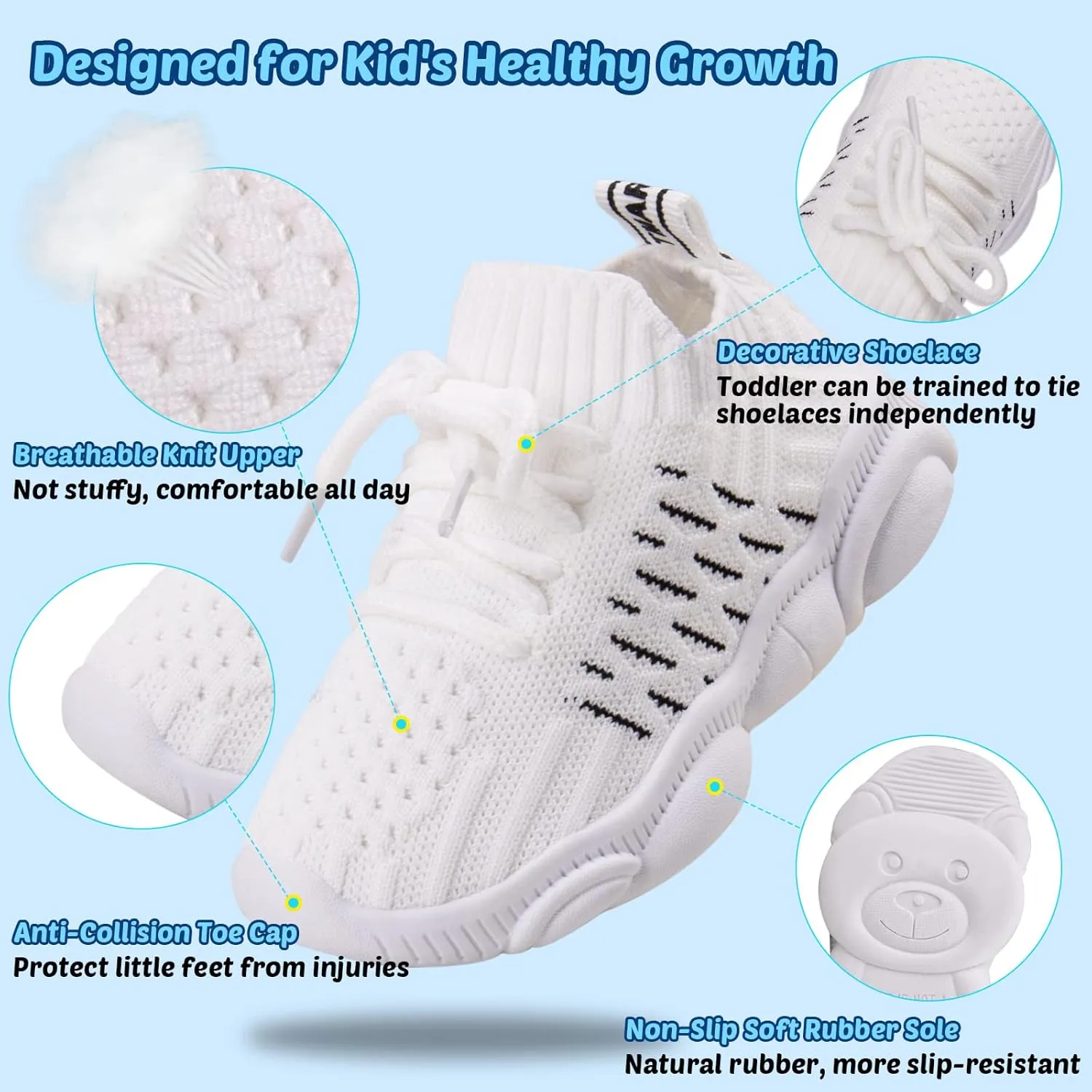 Baby Boy Girl First Walking Shoes Toddler Infant Mesh Sneakers Breathable Lightweight Non-slip Rubber Sole Summer