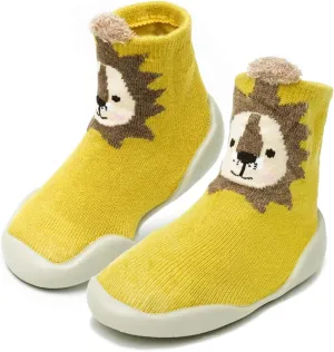 Baby Toddler Sock Shoes TPE Sole Non-Skid Floor Slipper Baby Boy Girls Breathable Thick Indoor Outdoor Winter Warm Shoes Socks
