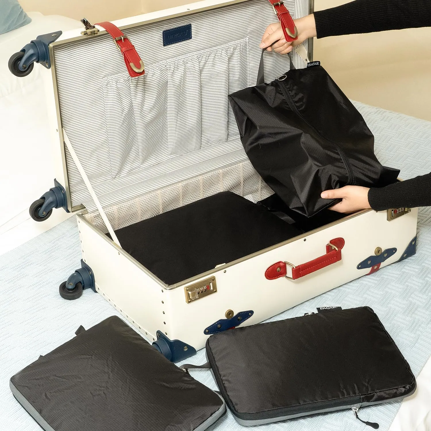 BAGAIL 4 Set/6 Set Ultralight Compression Packing Cubes Packing Organizer for Travel Accessories Luggage Suitcase Backpack