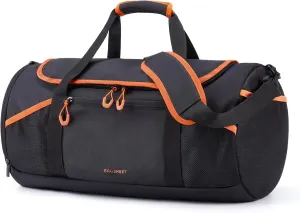 BAGSMART Gym Bag for Men & Women, Lightweight Duffel with Shoe Compartment, Weekender Bags with Wet Pocket, Workout Overnight Carry on for Travel, Black