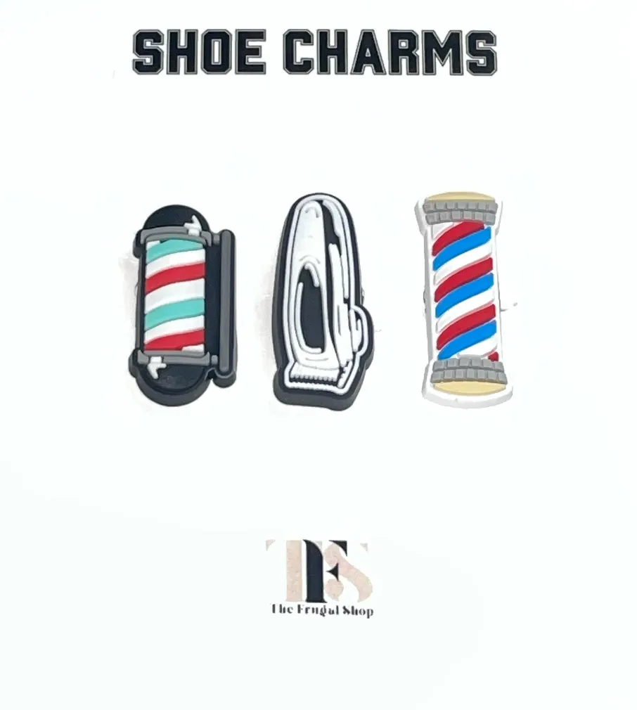 Barber Pole Clippers Shoe Charm