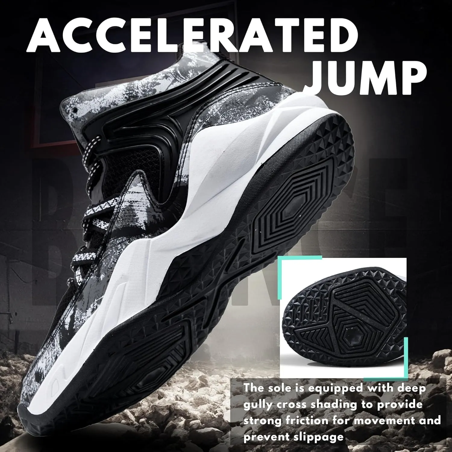 Basketball Shoes for Men Lightweight Durable for Outdoor Sports Training Matches
