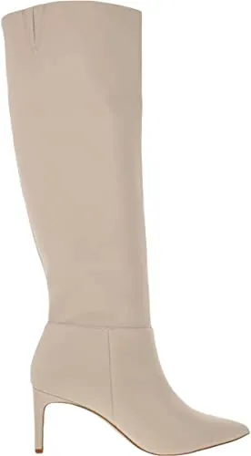 BCBGeneration Womens Marlo Faux Suede Tall Knee-High Boots Ivory 5 Medium (B,M)