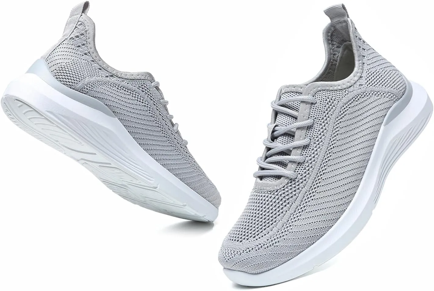 Bernal Sneakers for Women Casual Mesh Breathable Lace Up Walking Shoes Lightweight Non Slip Tennis Gym Workout Shopping Shoes