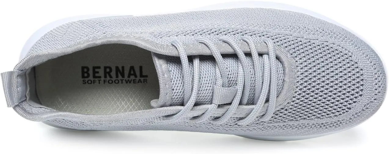Bernal Sneakers for Women Casual Mesh Breathable Lace Up Walking Shoes Lightweight Non Slip Tennis Gym Workout Shopping Shoes