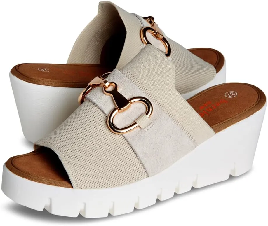 Bernie Mev Women's Venti Buckle Wedge Sandal