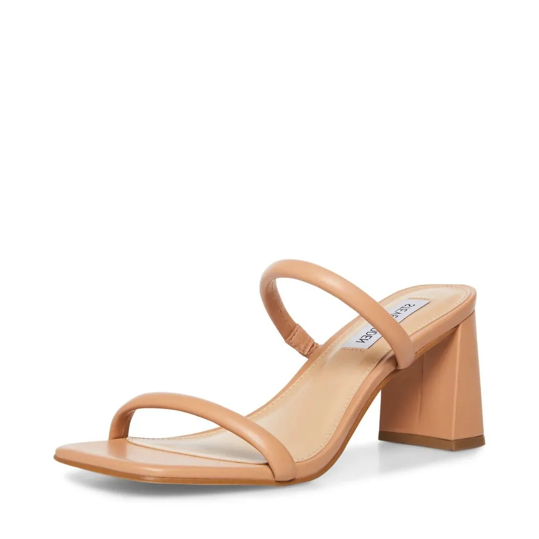 Block Sandals Tan Impeccable Toe Lilah Heel Rhinestone Strappy Steve Open On Reliable delivery Madden Slip