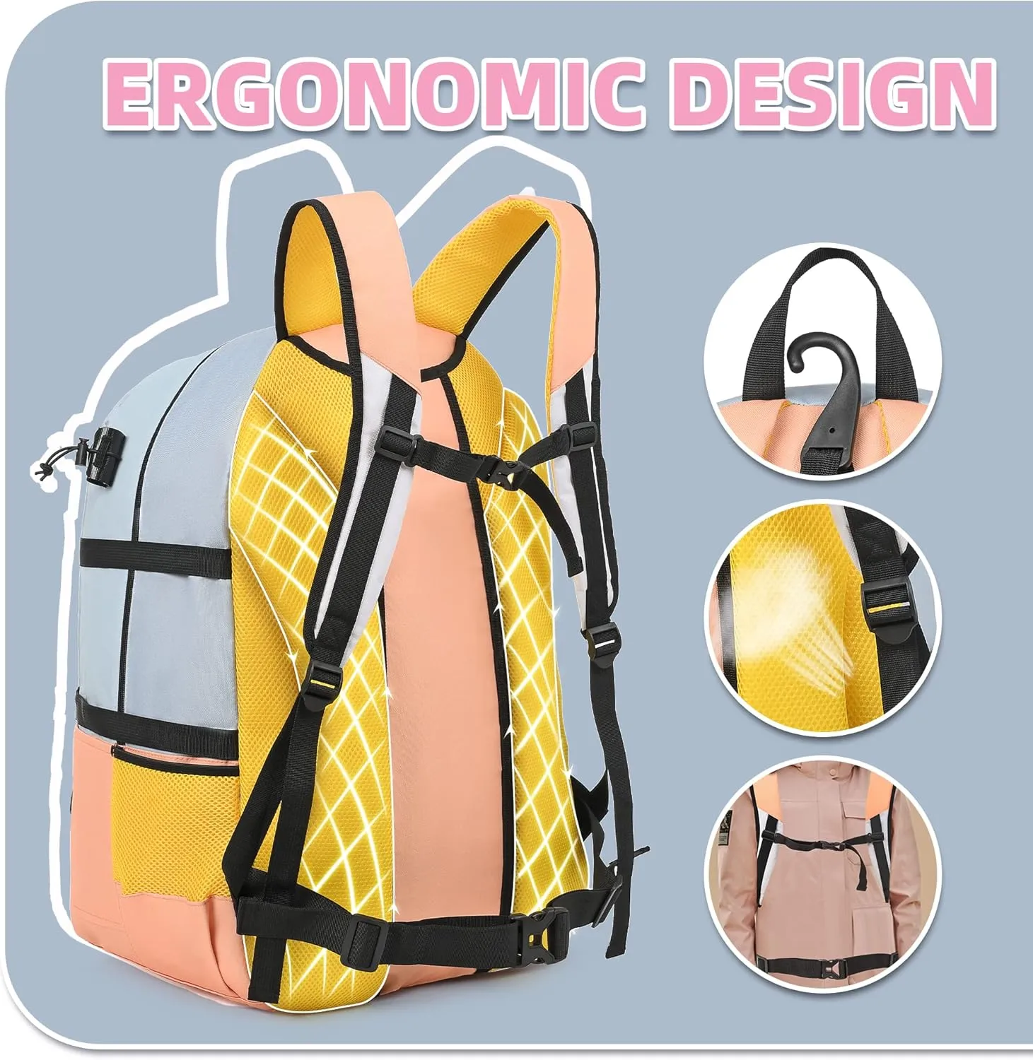 Boulder Bee Lacrosse Backpack with Stick Holders | Field Hockey Bag | Gift for Women