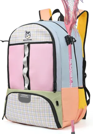 Boulder Bee Lacrosse Backpack with Stick Holders | Field Hockey Bag | Gift for Women