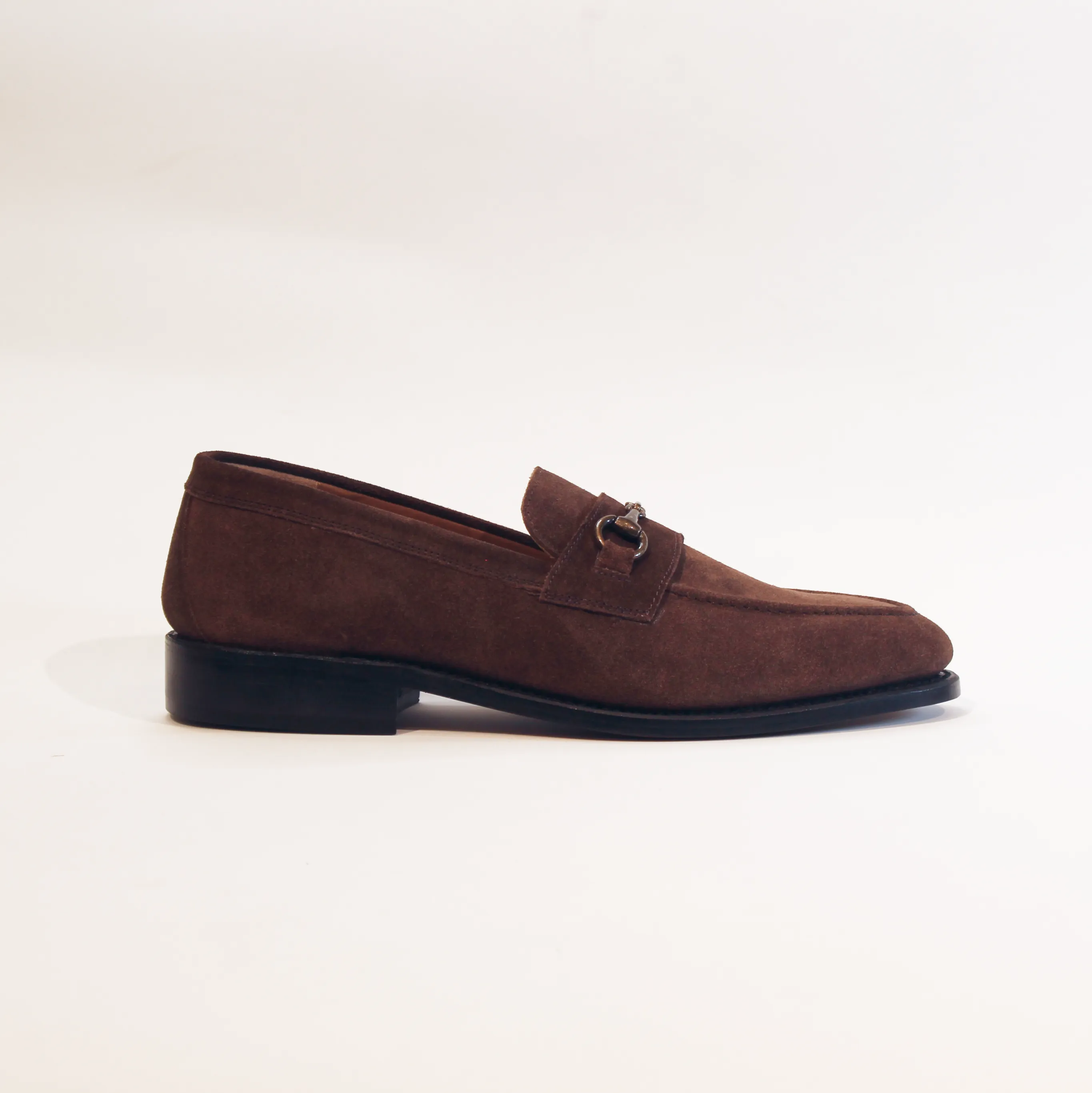 Brown Suede Horsebit Loafer