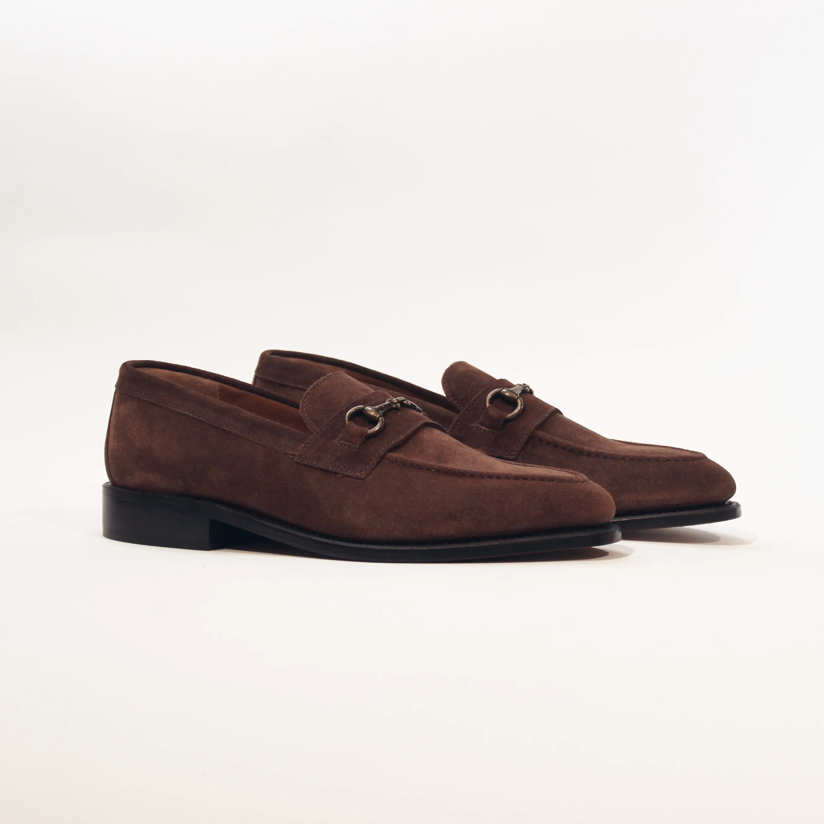 Brown Suede Horsebit Loafer