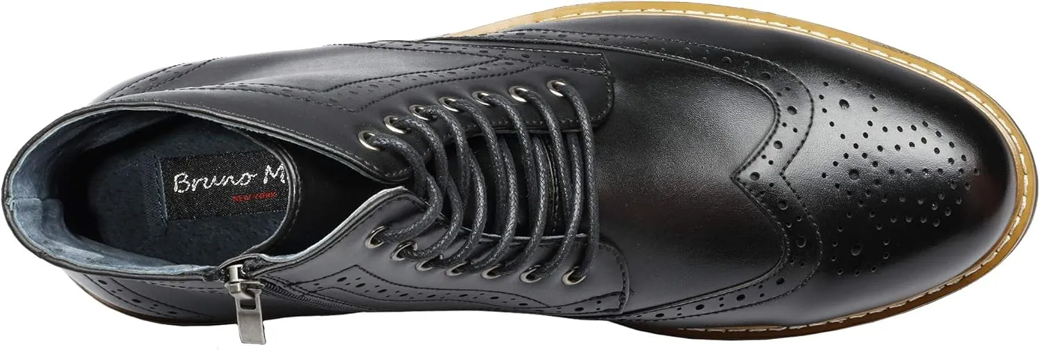 Bruno Marc Men's Dress Ankle Motorcycle Boots