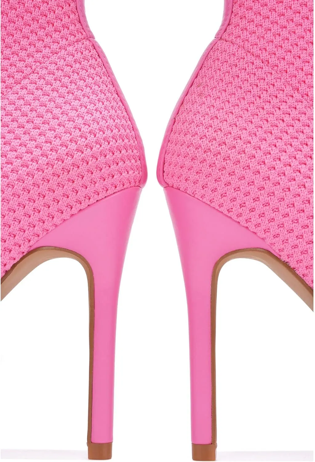 Cape Robbin Sisa Sexy Stiletto High Heels for Women, Woven Knit Sock Ankle Booties