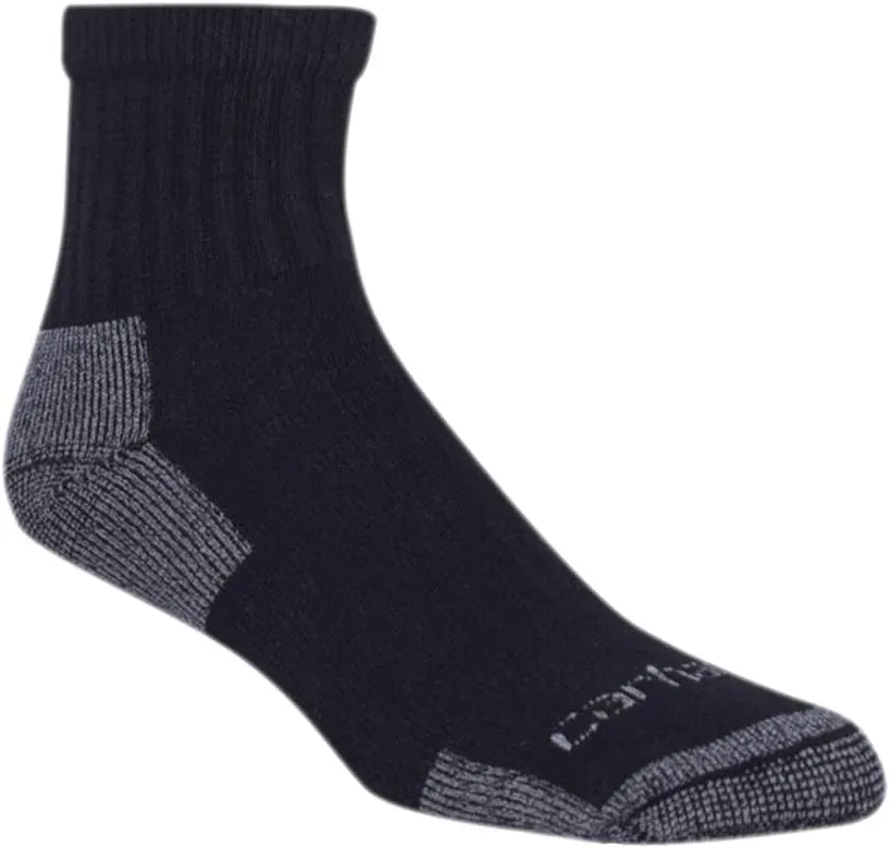 Carhartt Men's Midweight Cotton Blend Quarter Sock 3 Pack