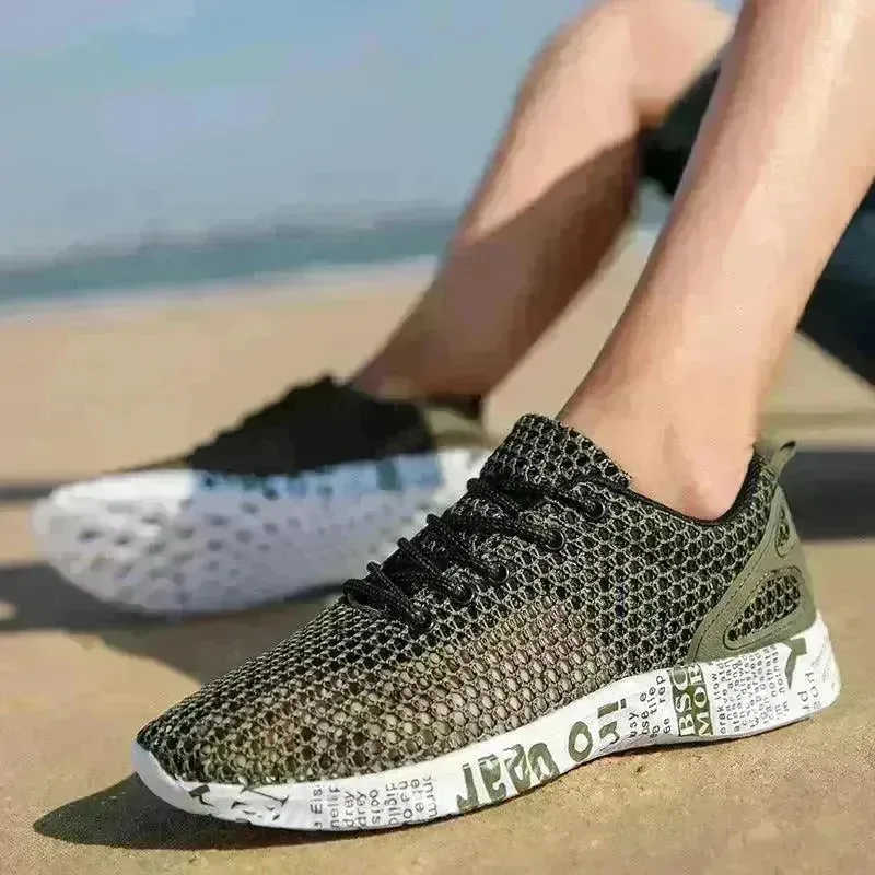Casual Men's Shoes Breathable Sneakers Match Hollow Lace Board Shoes