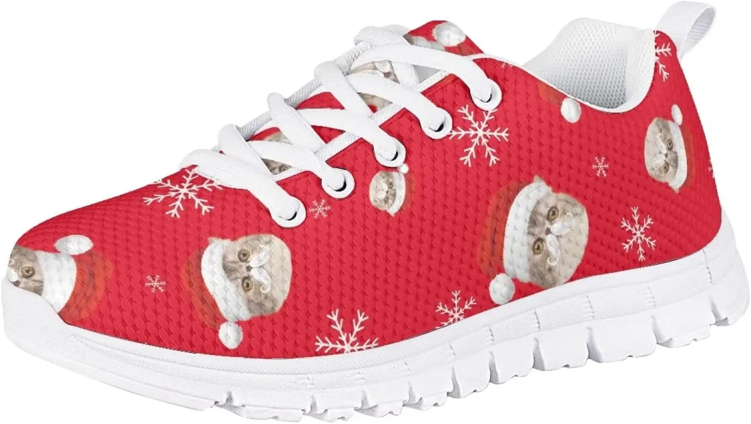 Christmas Shoes for Girls Boys Lightweight Casual Cute Athletic Sneakers Kids Running Shoes Holiday Outfit