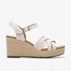 Clarks Women's Sabina Strap Cream Leather 26181464