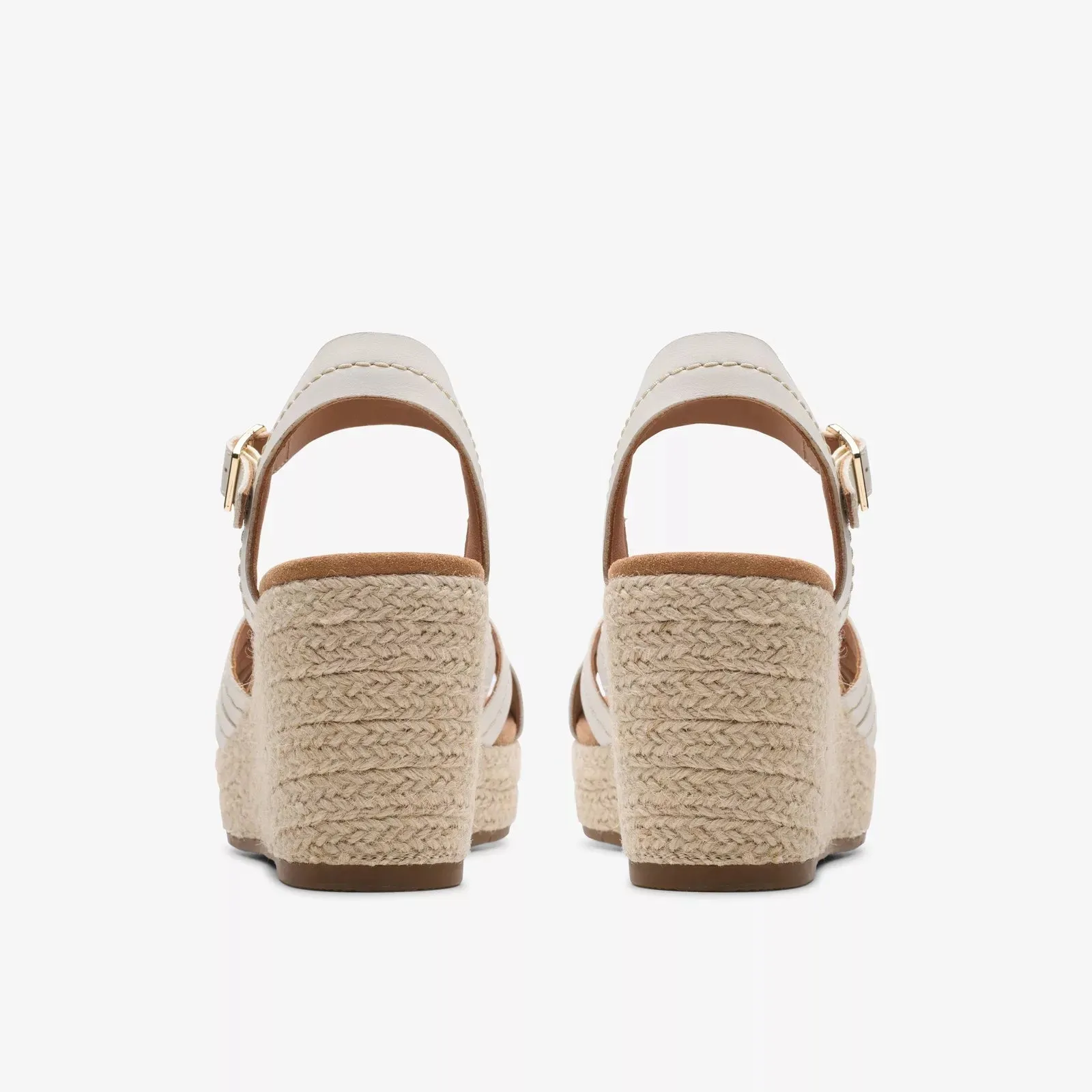 Clarks Women's Sabina Strap Cream Leather 26181464