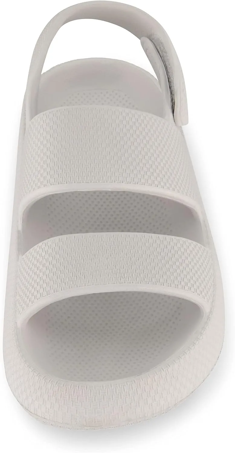 CUSHIONAIRE Women's Fuji sandal with adjustable strap and  Comfort