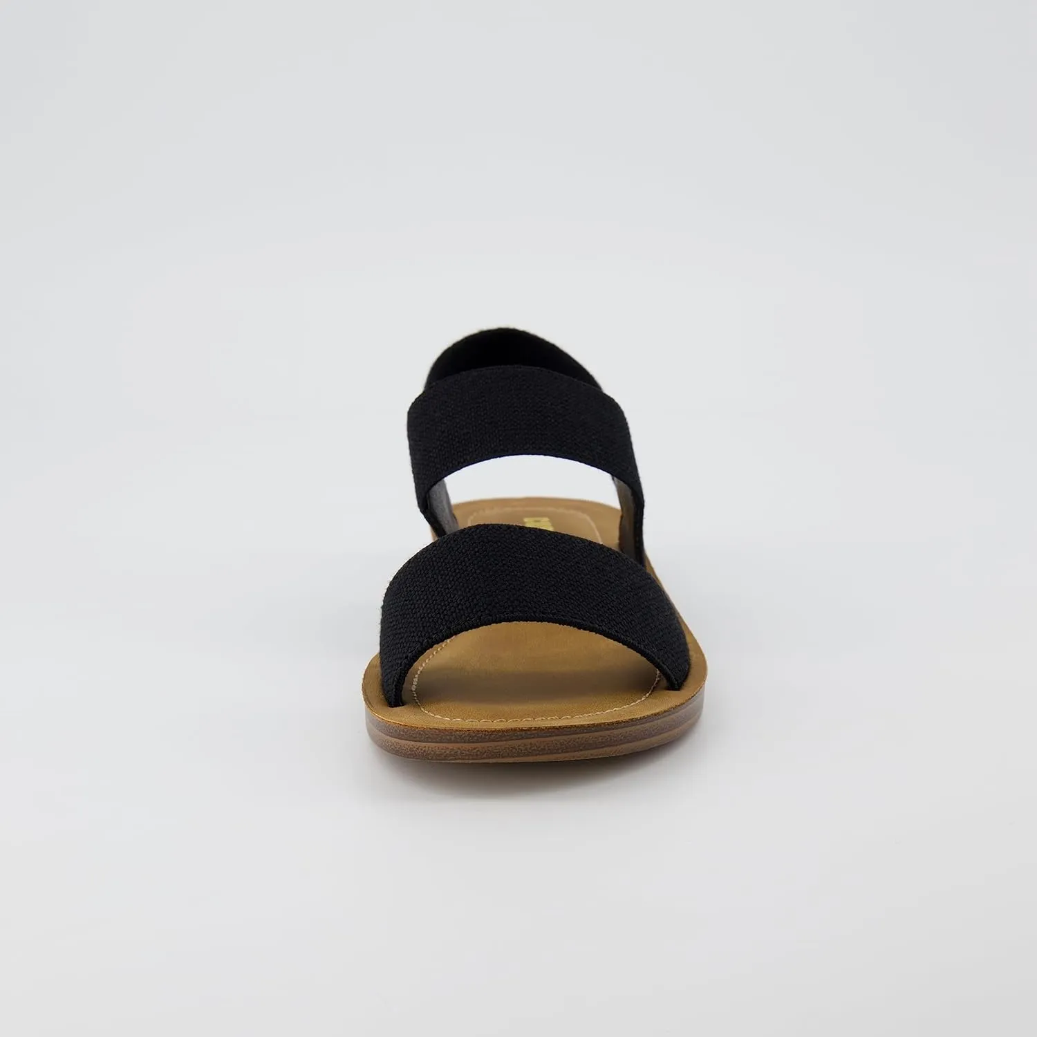 CUSHIONAIRE Women's Gabi stretch linen sandal  Memory Foam padding