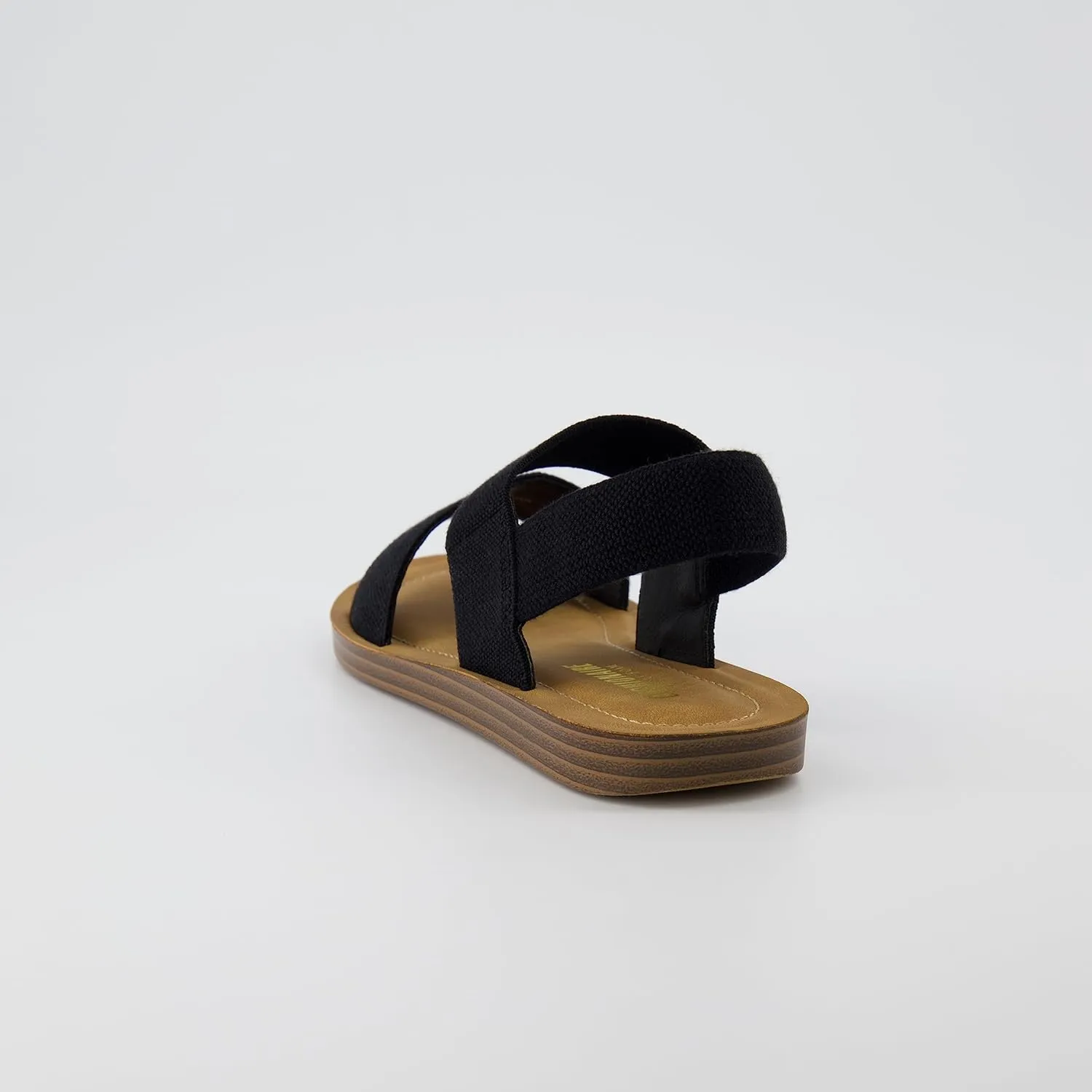 CUSHIONAIRE Women's Gabi stretch linen sandal  Memory Foam padding