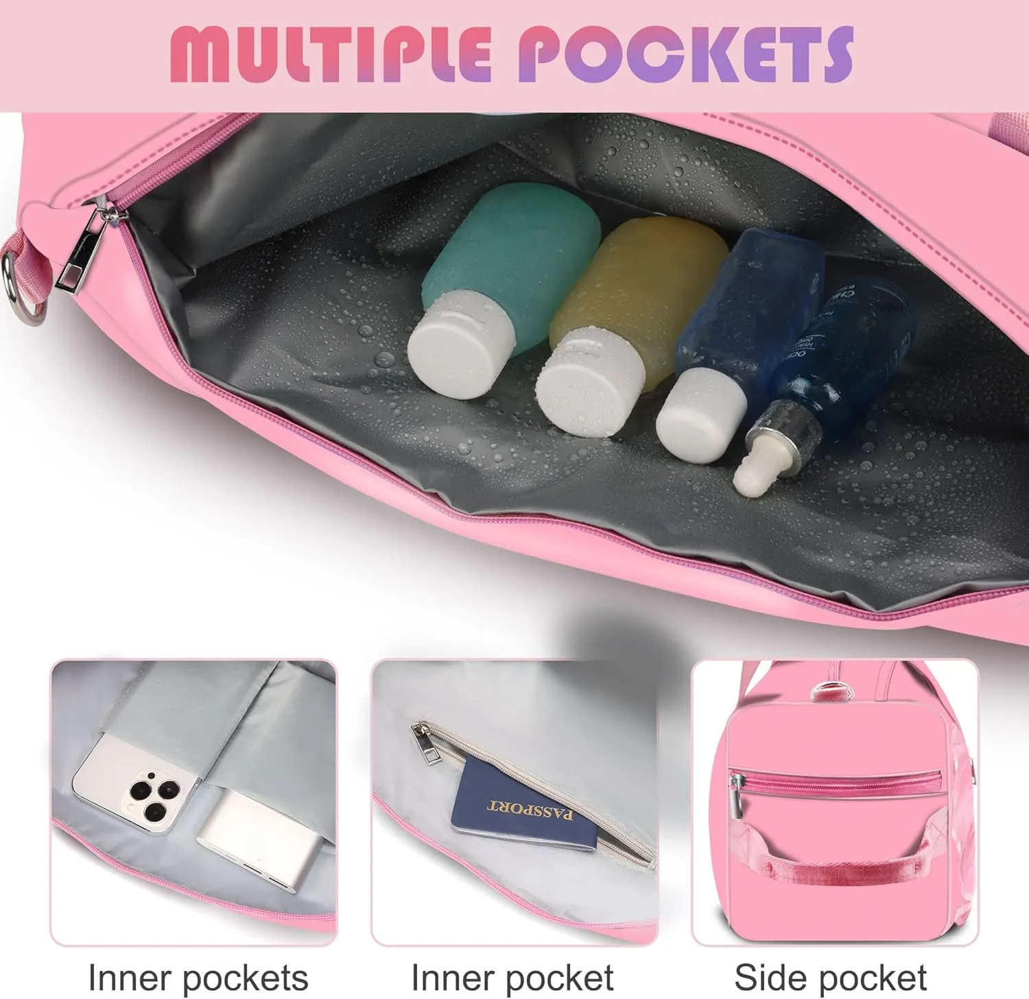 Dance Bag Girls, Cute Duffle bag for Girls, Gymnastics Sports Bag for Kids with Shoe Compartments