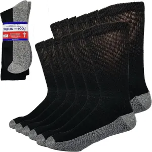 Debra Weitzner Diabetic Socks For Men and Women Loose Fit Non-Binding Cotton Crew Socks 6 Pairs