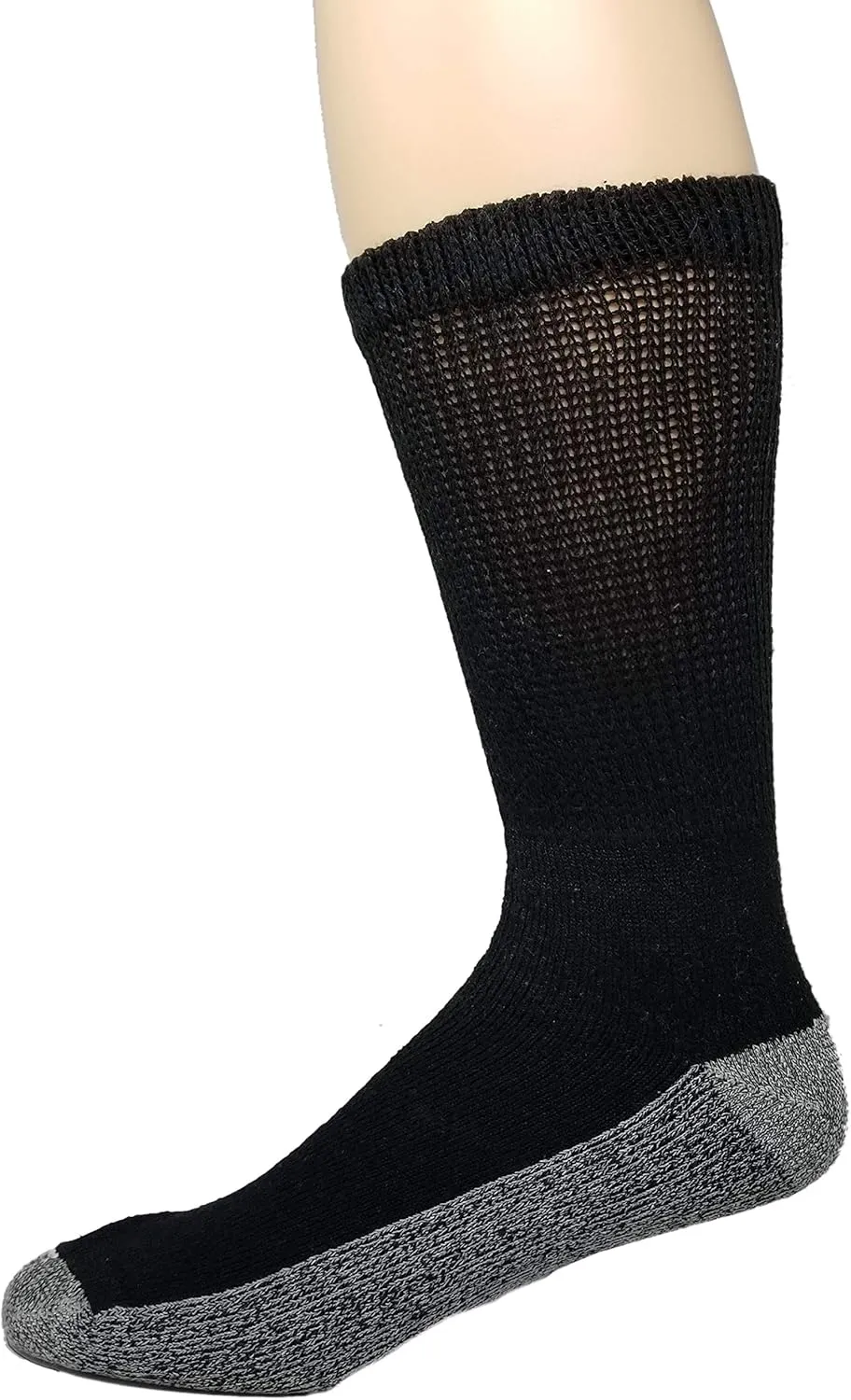 Debra Weitzner Diabetic Socks For Men and Women Loose Fit Non-Binding Cotton Crew Socks 6 Pairs