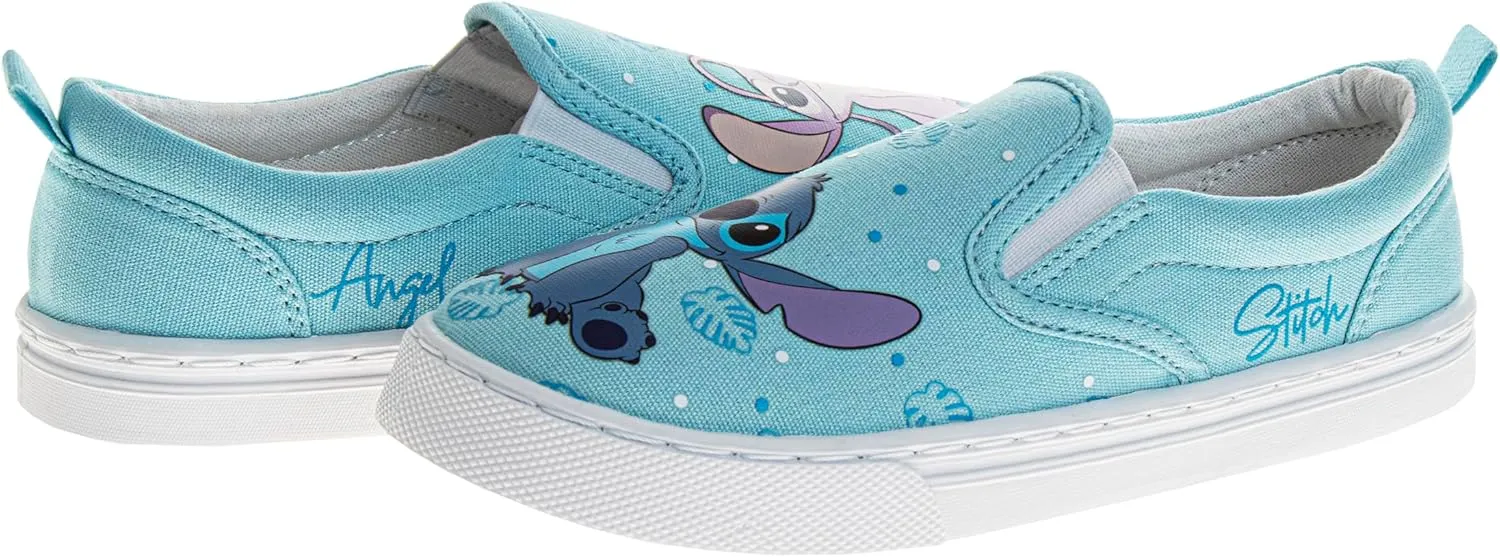 Disney Lilo and Stitch Lowtop Sneakers - Stitch Low Top Shoes Slipon Closure Cushioned Lightweight (Sizes 12-4 Kids, 5-10 Adults)