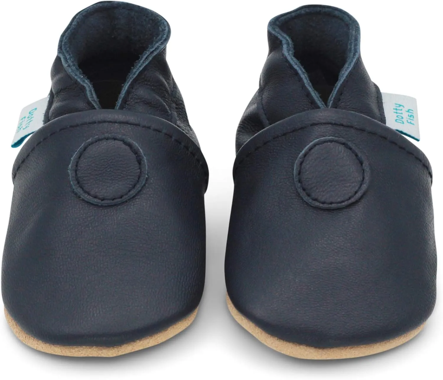 Dotty Fish Infant and Toddler Soft Leather Shoes – Barefoot-Friendly, Non-Slip Suede Sole, Podiatrist Recommended, Breathable Baby-Safe Leather, British Brand – Fits 0–5 Years